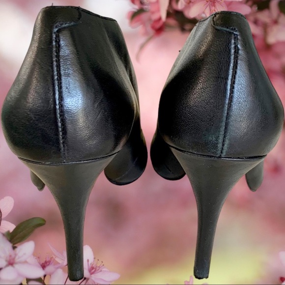 POUR LA VICTOIRE BLACK LEATHER HEELS - Picture 4 of 5
